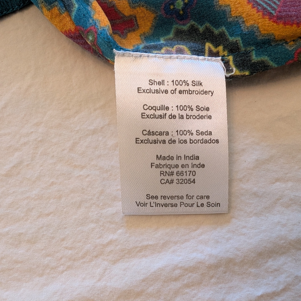 Silk Multicolor Patterned Top - image 3